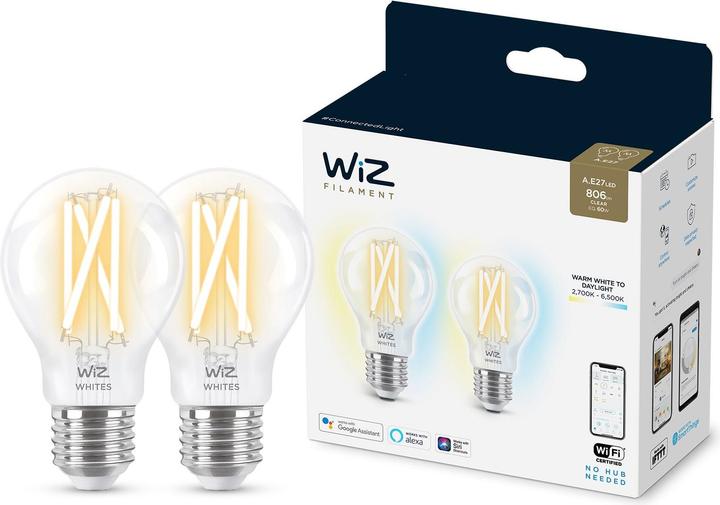 Actual product image WiZ Incandescent lamp (E27, 7 W, 806 lm, 2 x, E)