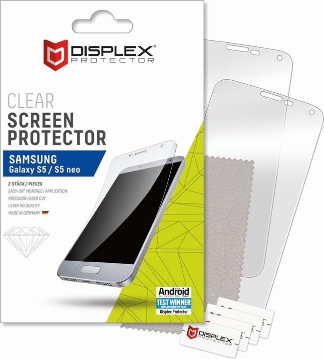 Actual product image Displex Easy-On Protector (2 Piece, Samsung Galaxy S5)