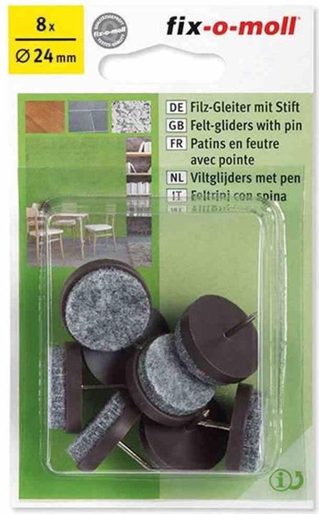 Fix-o-moll Filzgleiter mit Stift (Filzgleiter, 8 Stück)