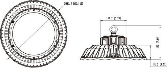 Produktbild MTS LED Hallenstrahler HiCloud 100W 5000K 16000 Lumen 60° IP65 (16000 lm)