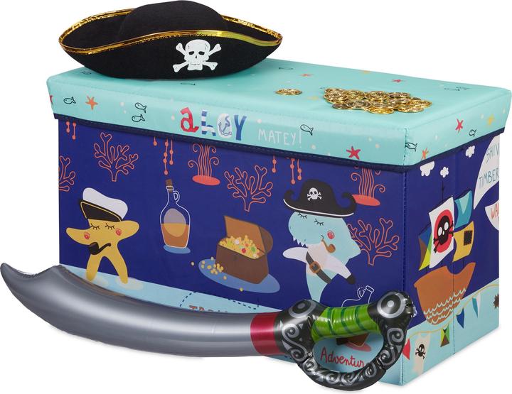 Actual product image Relaxdays Kids' Toy Box Ottoman