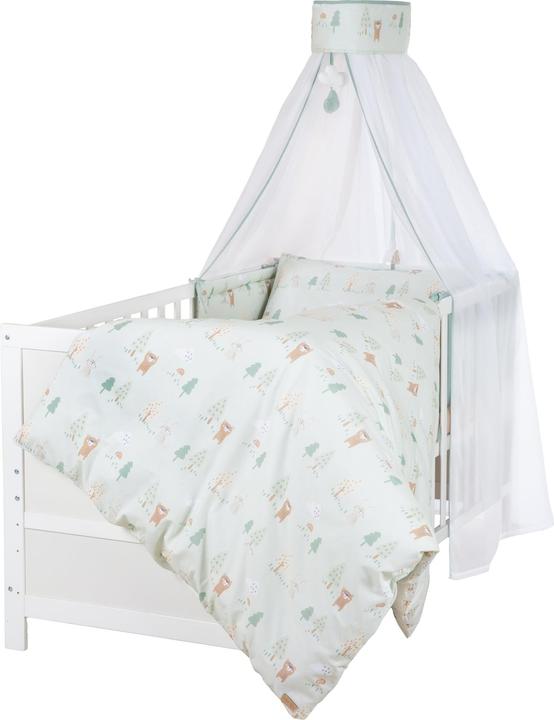 Image du produit Roba Kinderbettgarnitur 4-teilig Woodland Buddies (100 x 135 cm, 40 x 60 cm)
