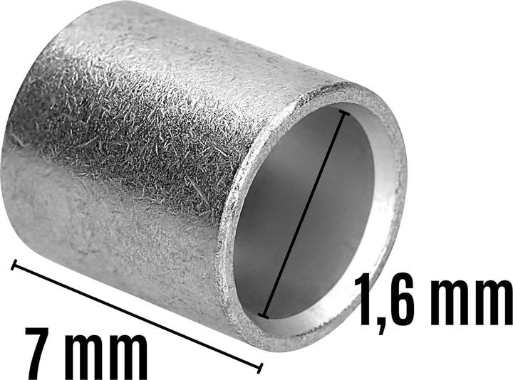 Produktbild Kalitec 10 Stück L03-P Parallelverbinder 0,25-1,5mm² I Verbinder unisoliert I Quetschverbinder blank