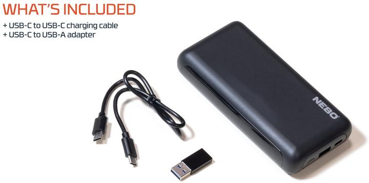 Actual product image Nebo Powerbank 20,000mAh USB A+C (20000 mAh)