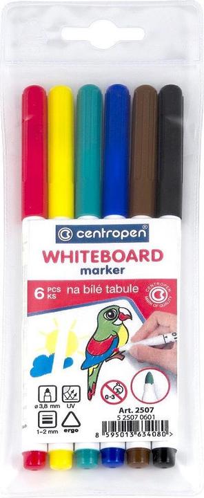 Actual product image Centropen Dry erase marker 6 colours (Red, Brown, Black, Blue, Yellow, Green, 6 x)