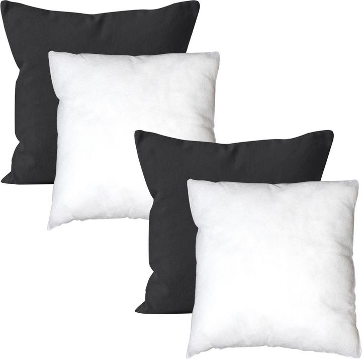 Actual product image Casativo Cushion covers and filling cushion set of 4, black, 40 x 40 cm (40 x 40 cm)