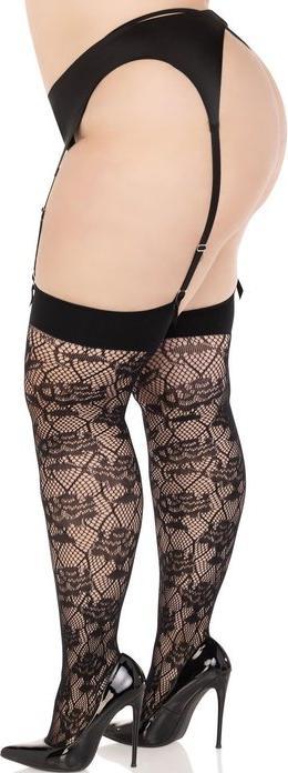 Immagine prodotto Leg Avenue Rete Wild Roses Stock Nero (Taglia unica)