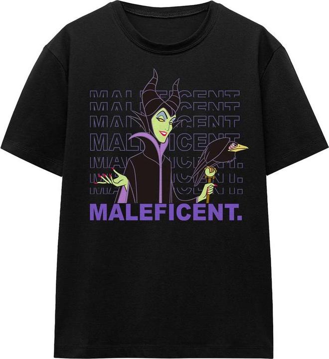 Actual product image Disney Villains Unisex Adult Maleficent Repeat Name T-Shirt (S)