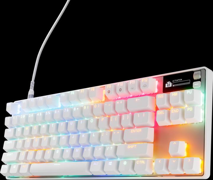 Actual product image SteelSeries Apex Pro TKL Gen 3 Weiss DE (DE, Cable, Wireless)