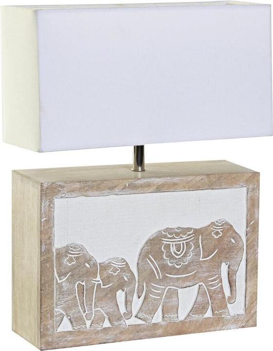 Produktbild DKD Home Decor Desk lamp White Brown Mango wood 50 W 220 V 33 x 12 x 41 cm