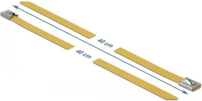 Produktbild Delock Edelstahlkabelbinder 400x7,9 10 Stk. (Metallkabelbinder, 400 mm, 10 Stk.)