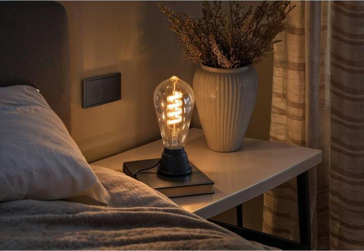 Actual product image Hama Smart LED lamp, Matter, E27, retro, filament ST64, RGBW, dimmable, with app (E27, 4.90 W, 470 lm, 1 x, F)