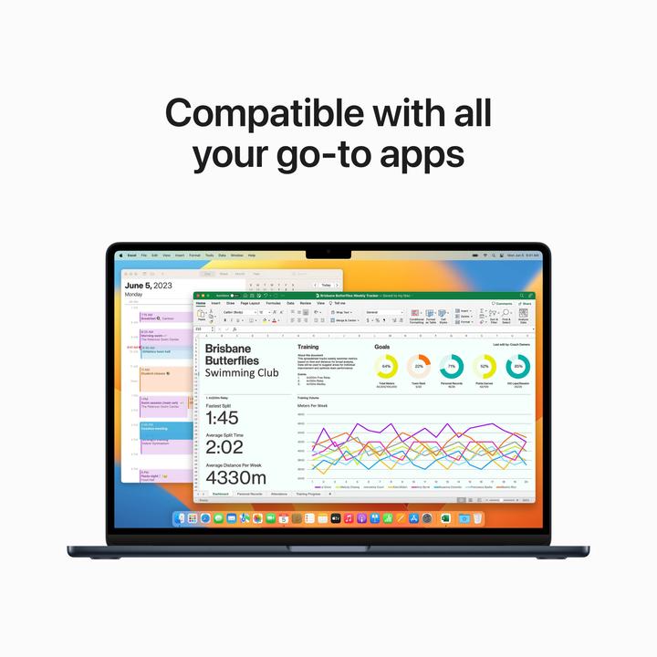 Actual product image Apple MacBook Air – 2023 (15", M2, 16 GB, 256 GB, CH)
