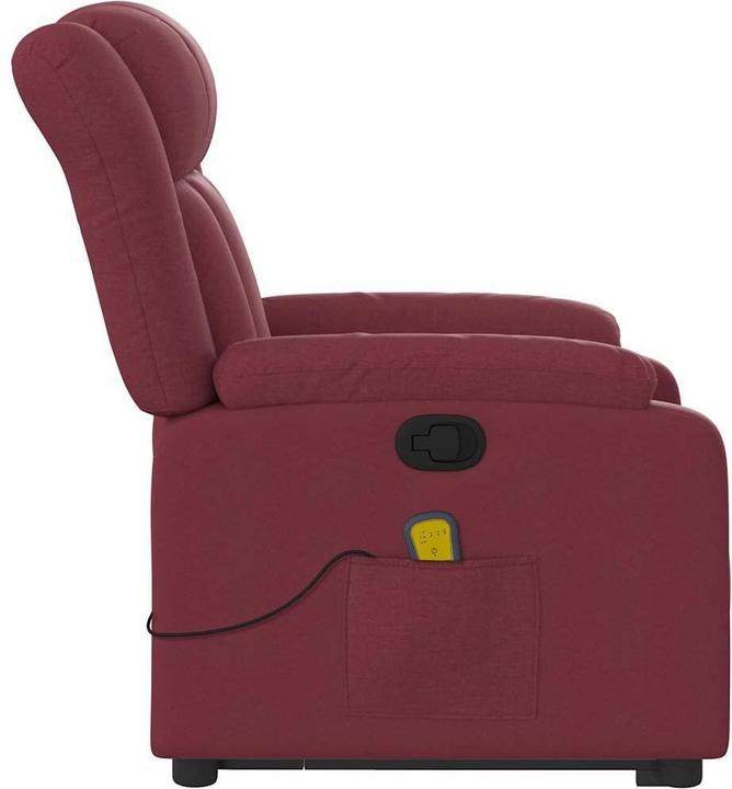 Produktbild VidaXL Massagesessel mit Aufstehhilfe Fernsehsessel Relaxsessel Weinrot Stoff