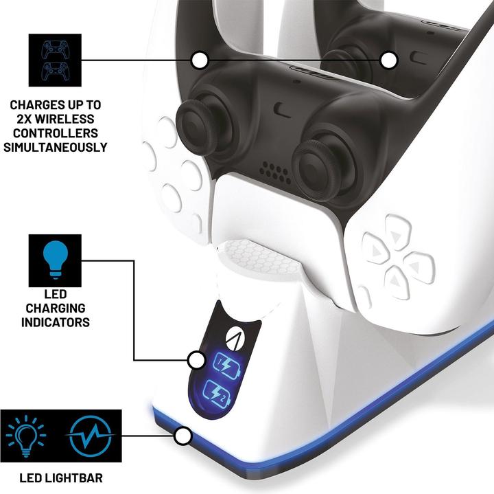 Image du produit Stealth Double quai de chargement + câble Play & Charge (PS5)