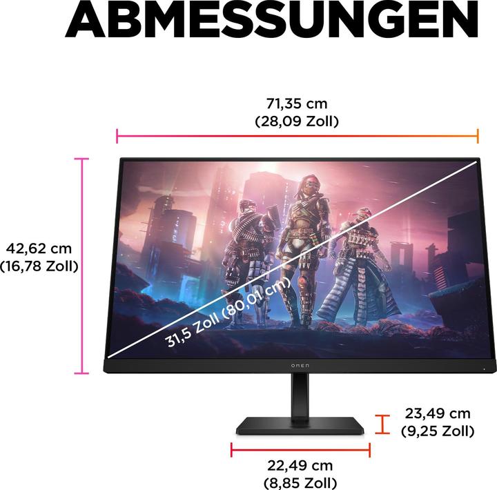 Produktbild HP Omen 32q (2560 x 1440 Pixel, 31.50")