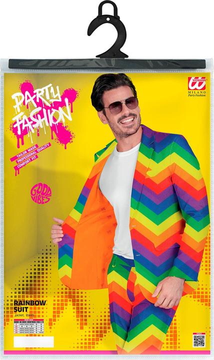 Produktbild Widmann Party Fashion Anzug Regenbogen Muster Jackett & Hose (XL)