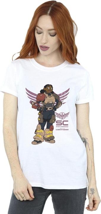 Actual product image Disney Womens/Ladies Lightyear Izzy Star Command Cotton Boyfriend T-Shirt (M)