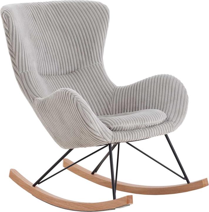 Actual product image SalesFever Rocking chair texture fabric gray