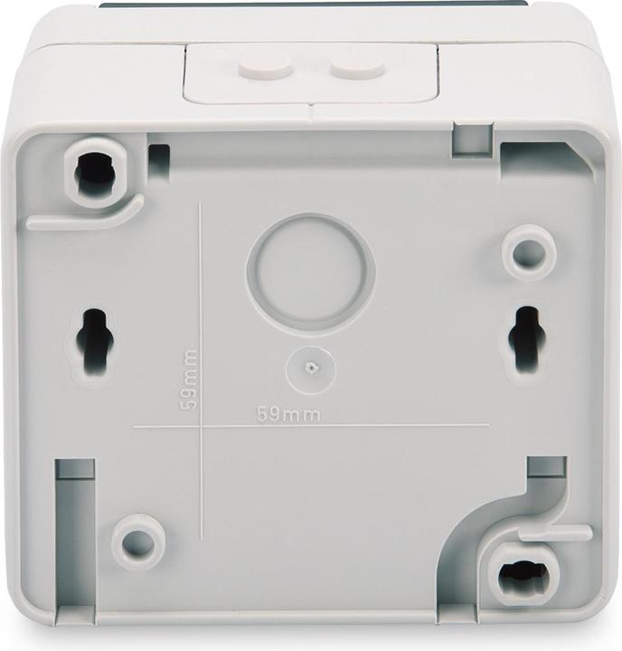 Produktbild Digitus Datenanschlussdose für Keystone Module IP44 Aufputz mit Klappdeckel optionaler Einsatz für 2x Key... (Kabel Zubehör)