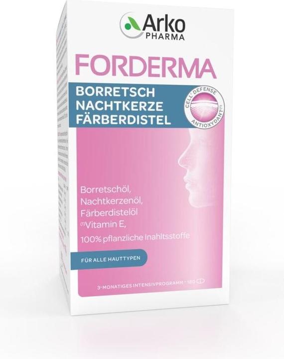 Immagine prodotto Arkopharma Forderma Borretsch Nachtkerze Färbedistelöl Kapseln (180 Pezzo/i, Pillole, 184 g)