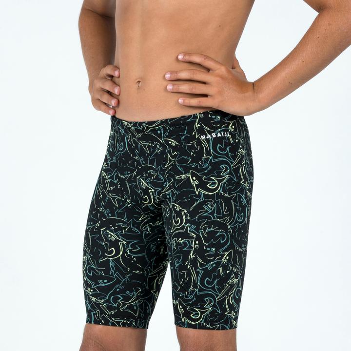 Immagine prodotto Nabaiji Badehose Jammer Jungen - 500 Fitib Shark schwarz (140)