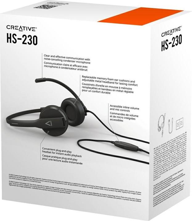 Immagine prodotto Creative Cuffie Labors HS-230 Nero (Cablato)