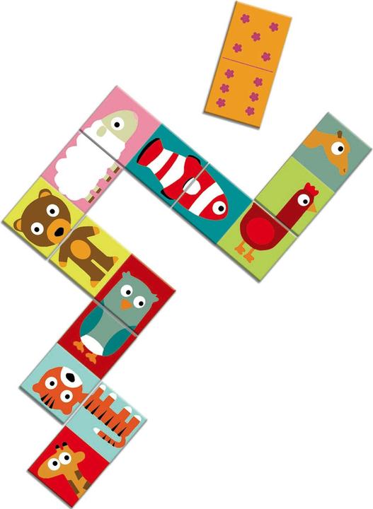 Produktbild Djeco Lernspiel Domino Tiere (Multilingual)