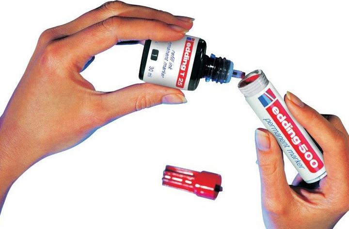 Produktbild Edding Nachfülltusche T25 (Füllertinte, Rot, 35 mm)