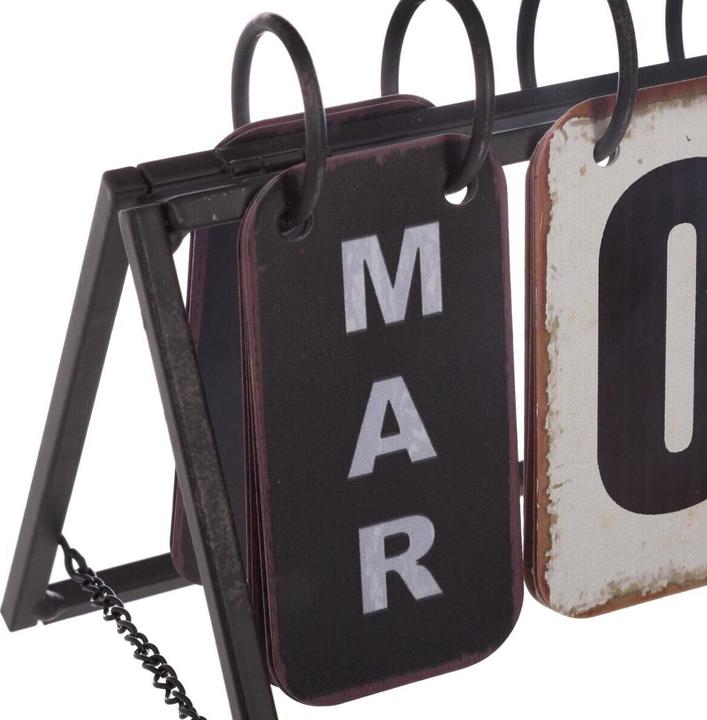 Actual product image Atmosphera Vintage Metal Calendar, Black and White