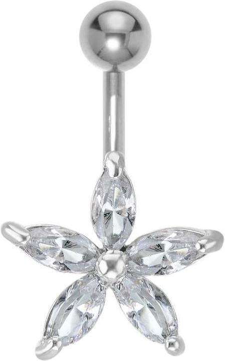 Actual product image Bijouteria Bellypiercing (Stainless steel, Brass, Crystal)