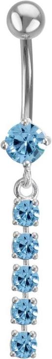 Image du produit Bijouteria Piercing nombril (Acier inoxydable, Argent 925, Zircone)