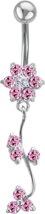 Actual product image Bijouteria Bellypiercing (Stainless steel, Silver 925, Zirconia)