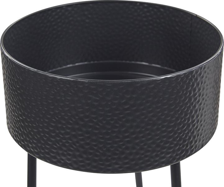 Actual product image Beliani Plant stand black ⌀24 cm LEIKA (33 cm)