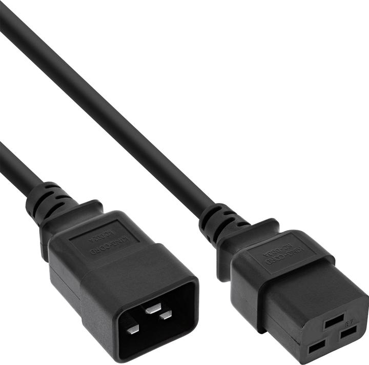 InLine ® Kaltgeräteverlängerung 16A, C19 auf C20, 0,3m (0.30 m, C20)