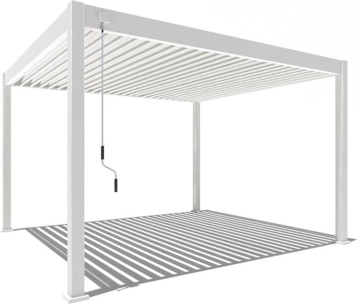 Actual product image Weide Pergola Deluxe Plus with slatted roof 3.6x4m White (400 cm, 360 cm)