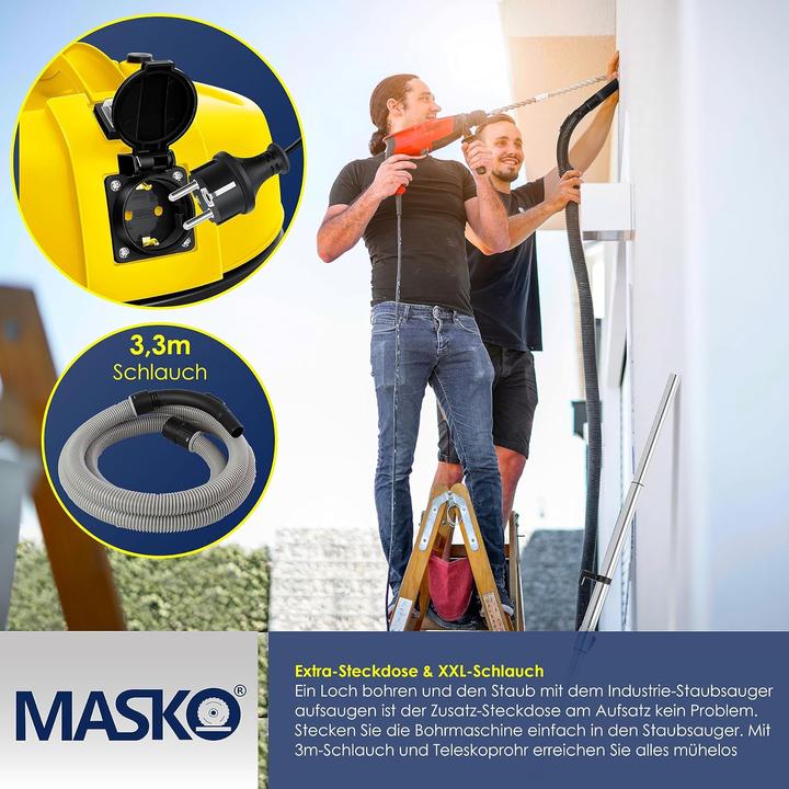 Produktbild Masko 6IN1 Industriestaubsauger Gelb (Nass-Trockensauger)