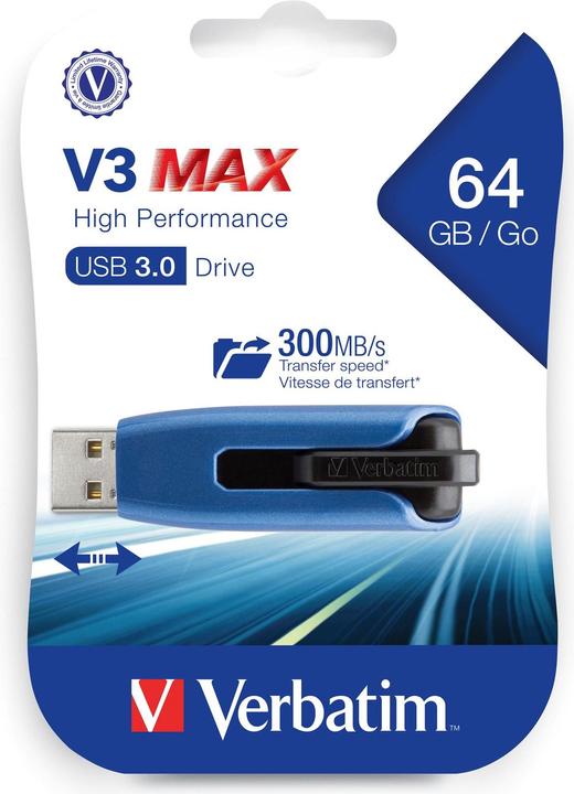 Image du produit Verbatim V3 MAX - Clé USB 3.0 (64 Go, USB-A)