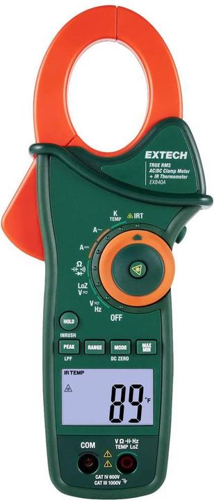 Produktbild Extech EX840A Stromzange digital IR-Thermometer CAT IV 600V Anzeige (Counts): 6000 (CAT IV 600V)