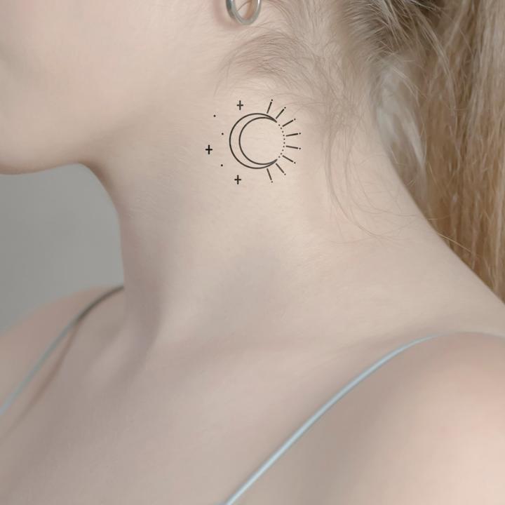 Produktbild minink Temporäres Tattoo – Mond und Sonne