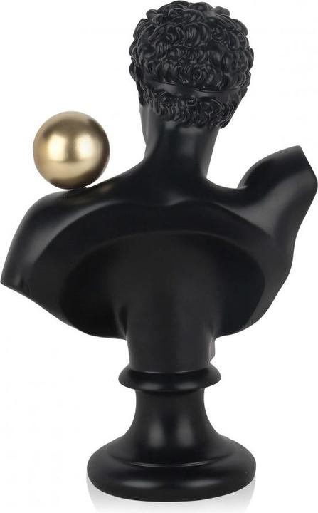 Immagine prodotto Busto greco di uomo con palla - Nero (35 x 25 x 15 cm)
