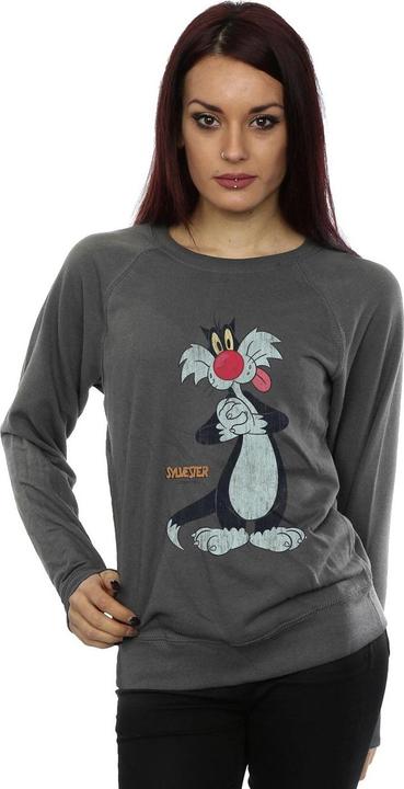 Actual product image Looney Tunes Womens/Ladies Sylvester Distressed Sweatshirt (L)