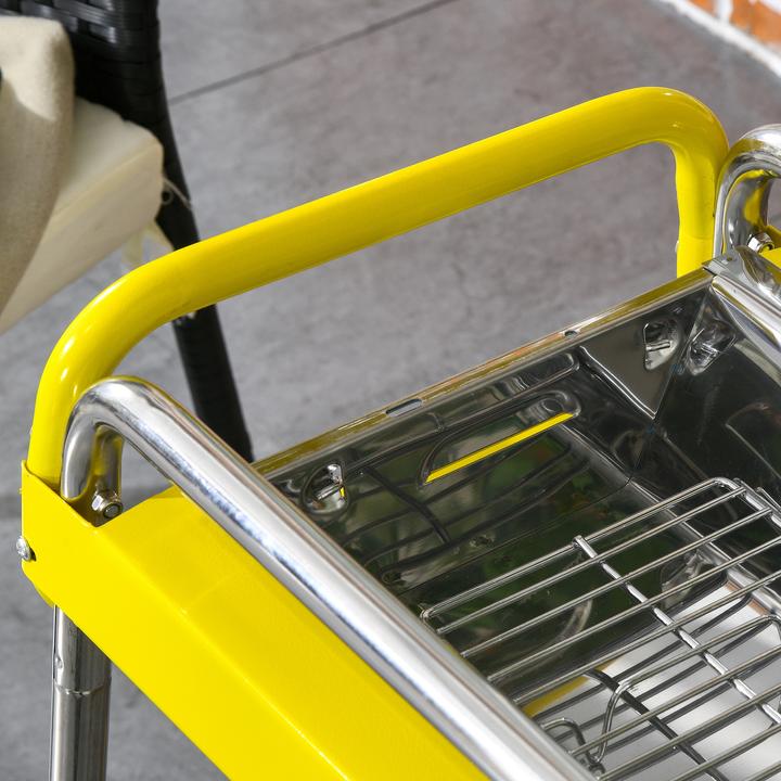 Image du produit Outsunny Gril à charbon de bois avec pieds réglables, 2 grilles, une plaque à griller et un sac de transport