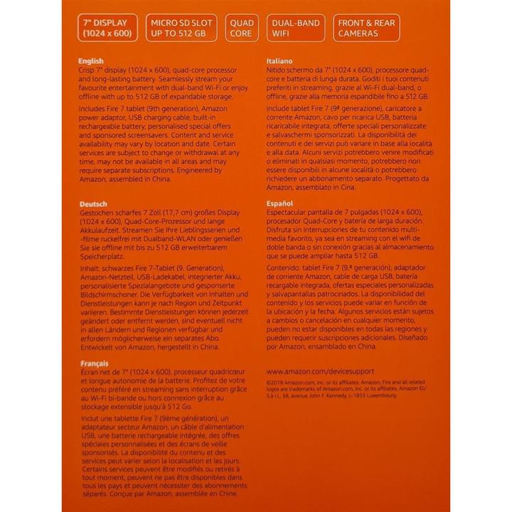 Produktbild Amazon Fire 7 (nur WLAN, 7", 32 GB, Black)