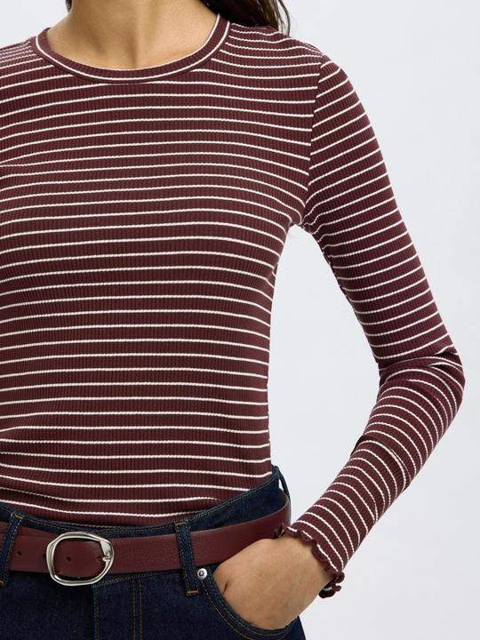 Produktbild Selected Femme Slfanna Ls Crew Neck Tee Str Noos (L)