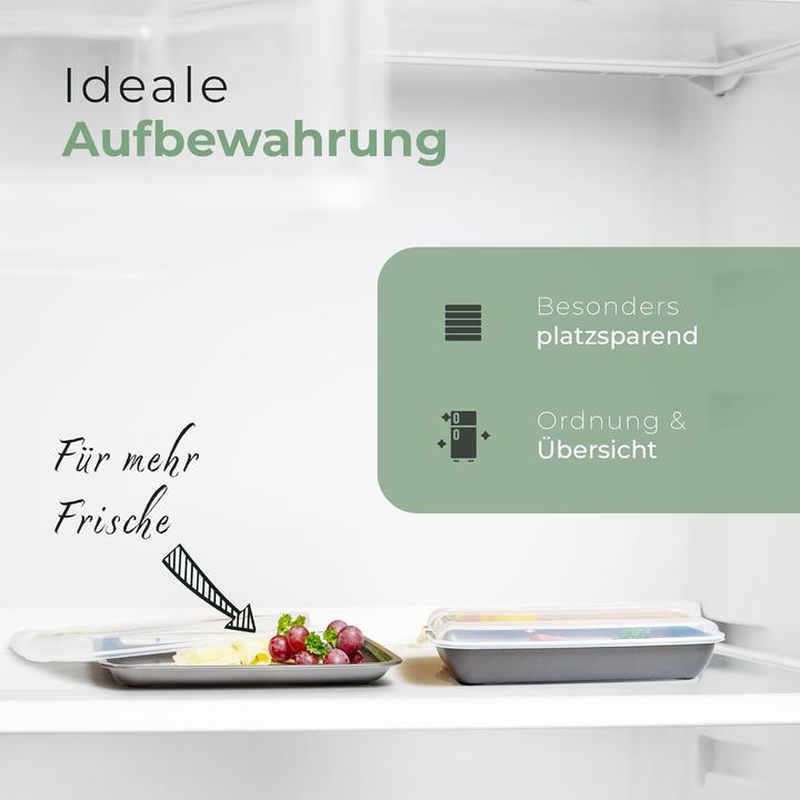 Actual product image Novaliv 10er-Set Anthrazit Premium Aufschnittbox mit Transparentem Deckel, Frischhaltedosen für Wurs (25 x 17 x 3 cm)