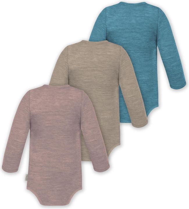 Produktbild Normani 3er Pack Baby Merino Body Langarm „Auckland" - 9375 (92)