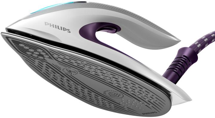 Actual product image Philips GC9660/30 steam ironing station T-ionicGlide soleplate Purple, White (2700 W, 520 g/min)