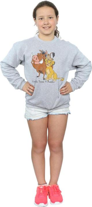 Produktbild Disney The Lion King Classic Simba Timon And Pumbaa Sweatshirt Mädchen (140, 146)