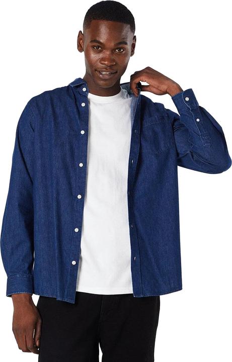 Actual product image Universal Textiles Mens Denim Long-Sleeved Shirt (M)